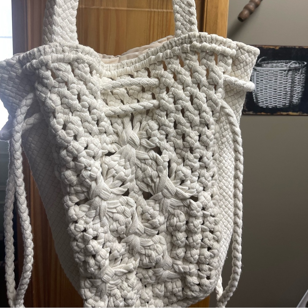 Crocheted beach bag